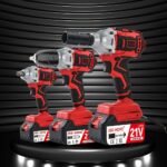 Electric Wrench, Large Torque, Brushless Impact Air Gun, Rechargeable Scaffolding Tool, Socket, Lithium Battery, Heavy-duty Automotive Repair Tool.