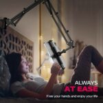 Adjustable Tablet Holder For Desk, Carbon Steel Tablet Stand For Bed, Flexible Tablet Arm Clamp Compatible With Adjustable Desktop Tablet Holder Mount Foldable Phone Stand With 360?? Swivel Phone Clamp Mount Holder