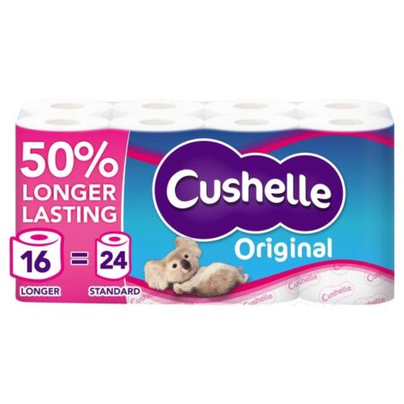Cushelle Original Toilet Tissue Regular Rolls 16 per pack