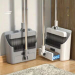 3pcsu002F Set, Household Broom, Floor Brush And Dustpan Set, Thickened Sweeping Broom, Scrub Brush And Dustpan With Long Handle, Non-stick Hair Floor Cleaning Tool, For Home Office School Dorm, Cleaning Supplies, Cleaning Gadgets