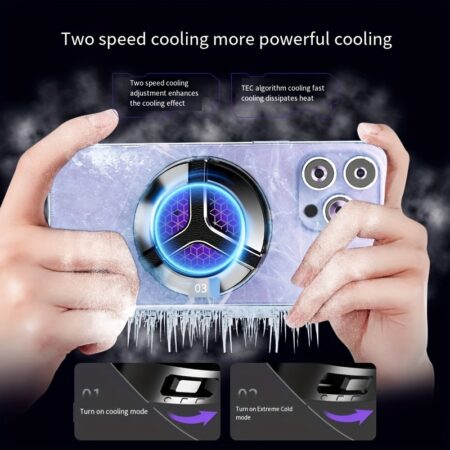 S9 New Upgraded TEC Chip Cooling Technology, Mobile Phone Cooler Strong Magnetic Cooler For IPhone 11 12 13 14 Series Compatible, Mobile Phone Cooling Fan Portable Mobile Phone Radiator Cooling Fan, Game Semiconductor Cooling For Androidu002Ftabletu002FiPad