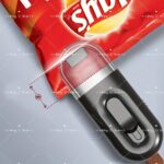 1pc Mini Vacuum Sealer, Heat Sealer & Cutter 2 In 1 Portable Thermal Vacuum Sealer For Plastic Bag Storage Food Snacks Cookies Fresh (Black), Kitchen Supplies