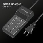 50W10 Port USB Mobile Phone Charger 5V2.4A Multi-port USB Charging Stake Charging Station Compatible With Android Apple System Various Models Of Mobile Phones, Tablets, Earphones, Smart Watches, Bracelet Charging
