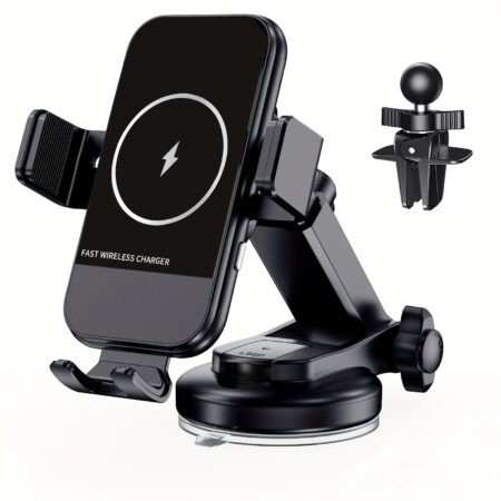 Wireless Car Charger, 15W Qi Fast Charging Auto Clamping Car Charger Phone Mount, Air Vent Phone Holder, For IPhone 14u002F13u002F12u002F11u002FX, Samsung Galaxy S22+u002FS21u002FS10u002FNote 20