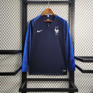 2018 Retro Long Sleeve France Home Football Shirt 1:1 Thai Quality
