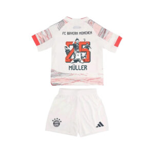 Kids Bayern 2025/26 Away Football Jersey(Müller #2025)