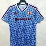 【S-2XL】1990-1992 Man Utd retro jersey（Blue）