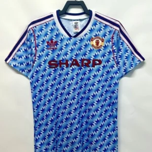 【S-2XL】1990-1992 Man Utd retro jersey（Blue）
