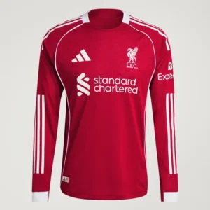 【S~4XL】Liverpool 2025/26 Home Long Sleeve Shirt