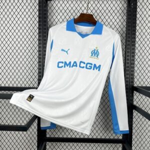 【S~4XL】Marseille 25/26 Home Long Sleeves Football Jersey