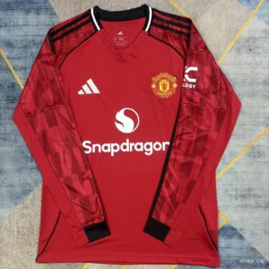 【S-2XL】25/26 Man Utd home Jersey long sleeve