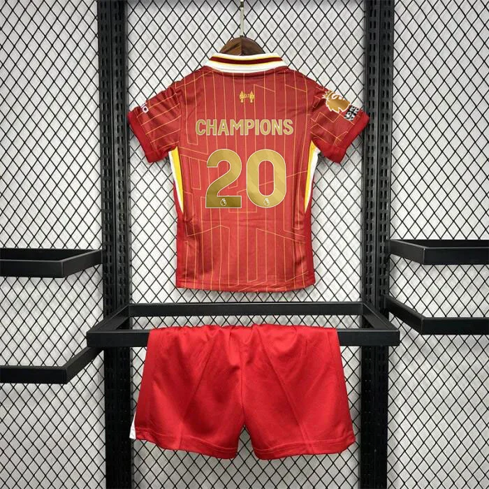 Kids Liverpool 2024/2025 EPL Champions Home Jersey - 20 Champions - Image 2