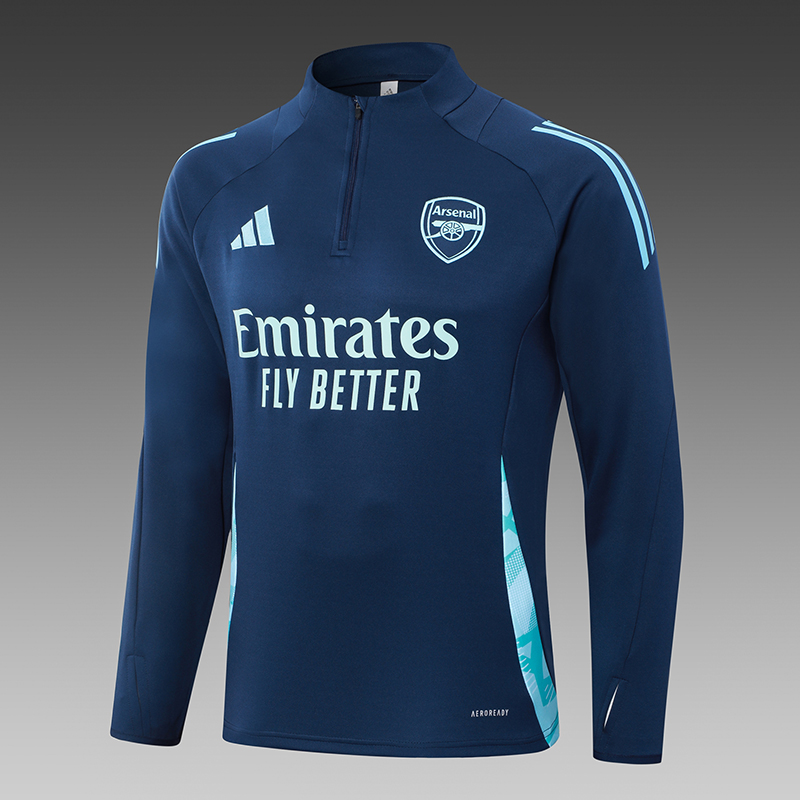 24/25 Arsenal half-pull training suit blue football jersey - Image 2