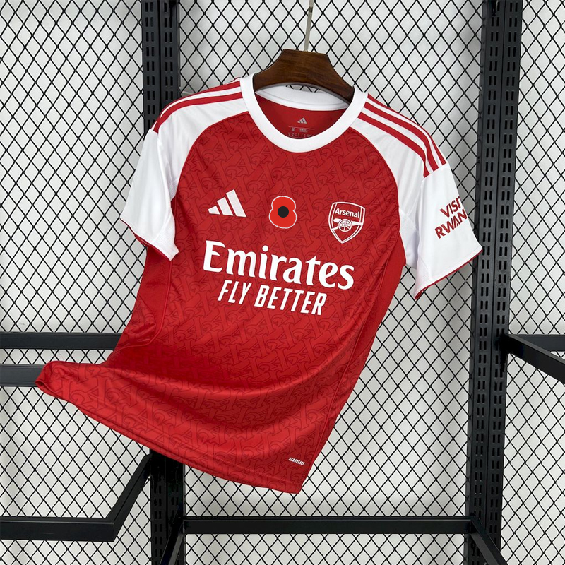 【S~4XL】Arsenal 25/26 Home Poppy Football Jersey