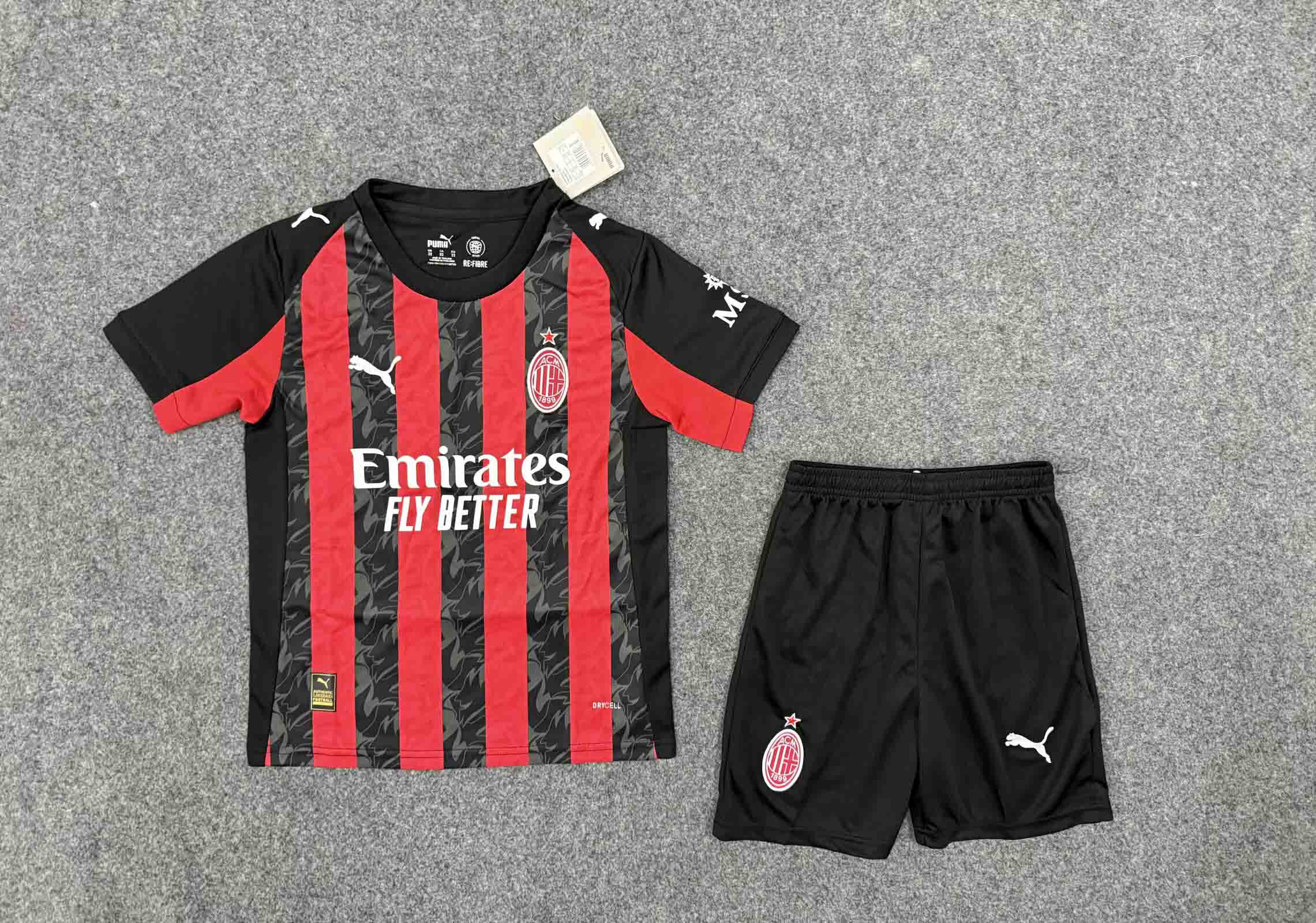 Kids AC Milan 25/26 Home Jersey Football Kit