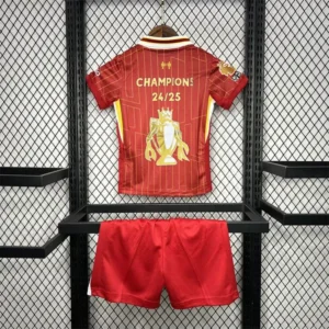 Kids Liverpool 2024/2025 EPL Champions Home Jersey