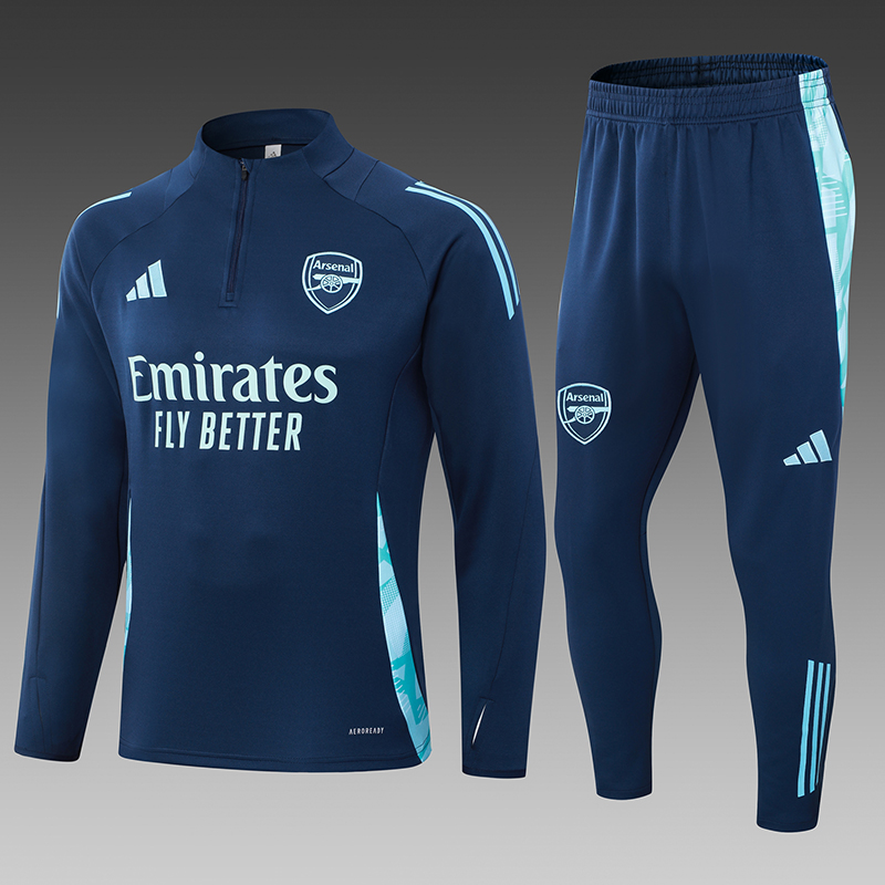 24/25 Arsenal half-pull training suit blue football jersey