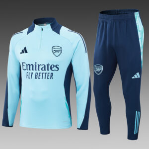 24/25 Arsenal half-pull training suit light blue football jersey