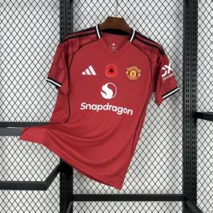 Manchester United 25/26 Home Poppy Football Jersey
