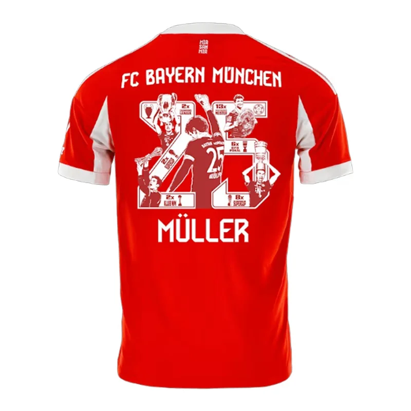 【S~4XL】Bayern 2025/26 Home Jersey(Müller #2025)